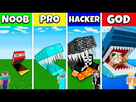 ULTIMATE Minecraft Battle: NOOB vs PRO vs HACKER vs GOD Build Challenge!