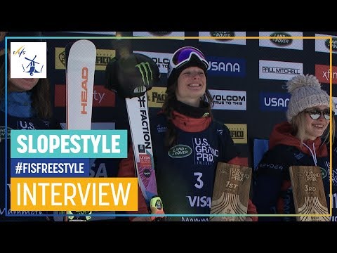 Sarah Hoefflin | "I was so nervous" | Women's Slopestyle | Mammoth Mountain | FIS Freestyle Skiing