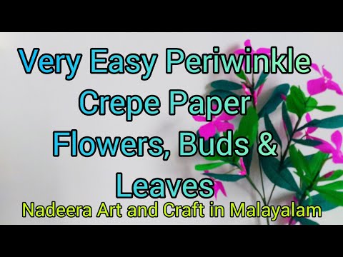 Easy Periwinkle flowers - craft with crepe paper - step by step
