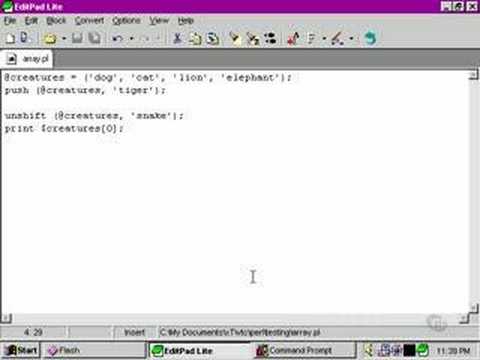 Perl Tutorials -Part  20 - More array functions