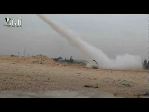 استهداف مقرات النظام في رحبة الشقيف في حلب بصواريخ محلية الصنع من قبل كتيبة الباز