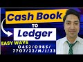 Cash Book Ledger Account Posting Cash Book To General Ledger