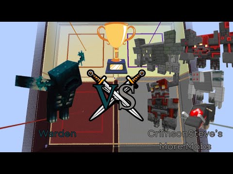 Warden vs CrimsonSteve's More Mobs | Minecraft 1.20.1
