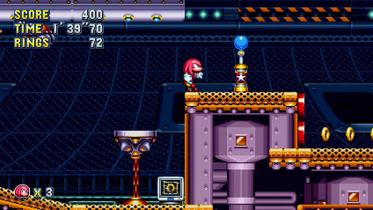 Sonic Mania - Knuckles in Flying Battery Zone - YouTube