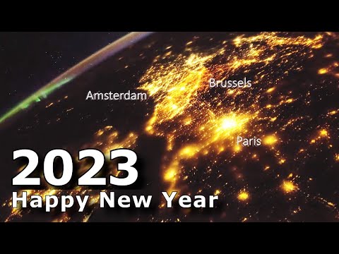 Happy New Year 2023 | See Earth View | From International Space Station (with New Year's music )