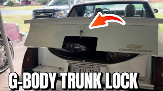 I FINALLY INSTALLED MY TRUNK LOCK ON MY G-BODY! HERES HOW YOU CAN INSTALL IT