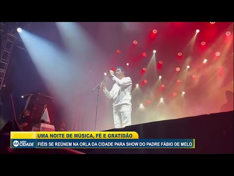 MILHARES DE FIÉIS SE REÚNEM NA ORLA DE BRAGANÇA PARA SHOW DO PADRE FÁBIO DE MELO