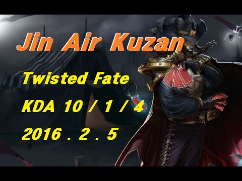 Jin Air Kuzan Twisted Fate Solo Q Replay LOL
