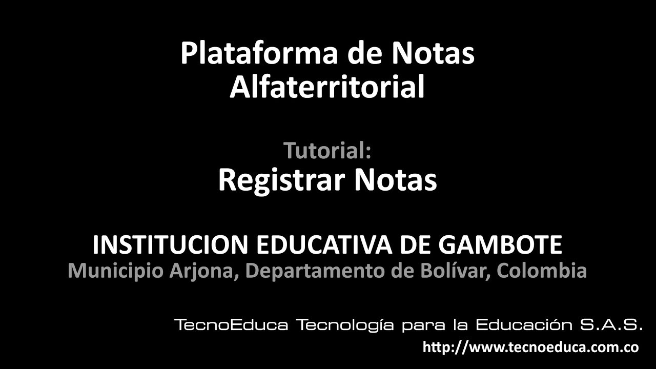 Plataforma I.E. de Gambote.  Municipio Arjona, Departamento de Bolívar.