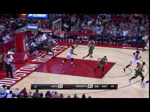 James Harden Crosses Rodney Hood Jazz vs Rockets  Nov 19, 2016