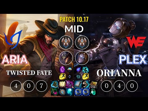 CGA Aria Twisted Fate vs WE Plex Orianna Mid - KR Patch 10.17