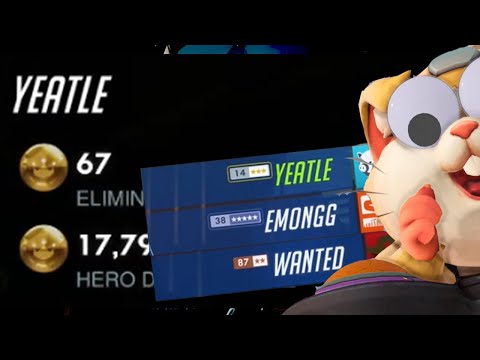 67 ELIMS! YEATLE + EMONGG + WANTED! HAMMOND OVERWATCH GAMEPLAY SEASON 26 TOP 500