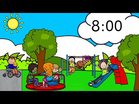 Playground Classroom 8 Minute Countdown + 2 Minute Clean Up Timer