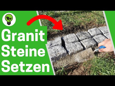 Laying Granite Stones as Lawn Edging ✅ BRILLIANT INSTRUCTIONS: How to set natural stones as a mow...