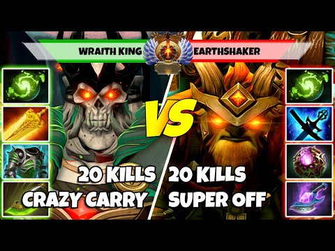 WRAITH KING (Carry) vs EARTHSHAKER (Off) - Epic Battle Of Immortal Rank Dota 2 Players - Z Dota 2