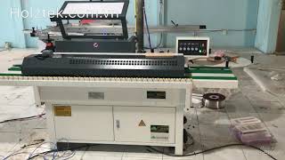 Test máy dán chỉ tự động  holztek compact GB