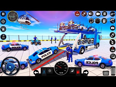 US Police Car Transport Trucks Driving - Car Transporter Trailer Driver Simulato1 - Android GamePlay