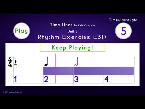 How to Play Half Notes in 4/4 - Exercise E317 Time Lines