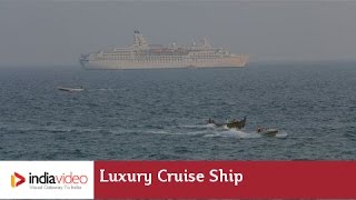 Luxury cruise ship at Vizhinjam port