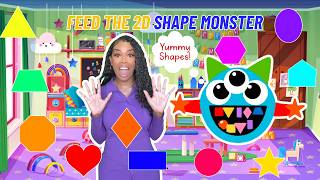 Feed the 2D Shape Monster| Learning with Ms Houston