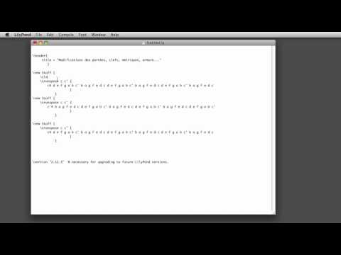 Tutoriel Lilypond - 5 - Modifications des portées, clefs, métrique, armure