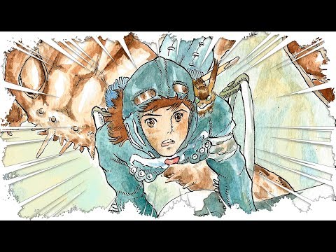 Nausicaa G Pen and Watercolor Hayao Miyazaki Timelapse
