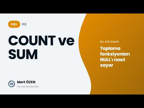 SQL: Toplama Fonksiyonları