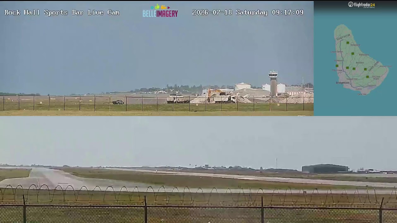 Live webcam view of Vigía del Aeropuerto Grantley Adams