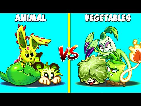 Team ANIMAL vs VEGETABLE - Who Will Win? - Pvz 2 Team Plant Vs Team Plant