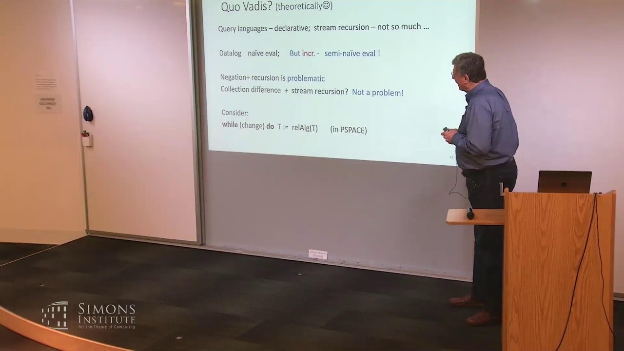 Streaming (Synchronous), Recursion, and Incremental Computation