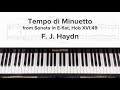 Tempo di Minuetto (Sonata in E-flat, Hob. XVI:49) by HAYDN: ABRSM Grade 7 (2019 & 2020) - A2