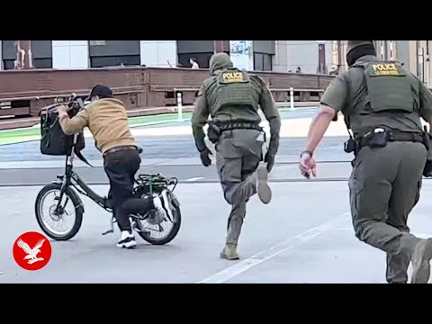 Man escapes ICE agents on pedal bike in downtown Chicago chase