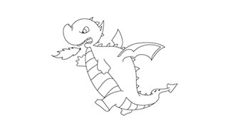 How to draw a Dragon - Easy step-by-step drawing lessons for kids