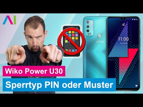 Wiko Power U30 - Sperrtyp PIN und Muster • 📱 • 🀡 • ☡ •