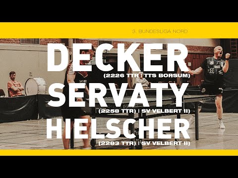 Patrick Decker vs. Michael Servaty & Lars Hielscher (3. Tischtennis Bundesliga Nord 2025/26)
