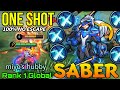 One Shot Ultimate Saber Perfect Hyper Top 1 Global Saber By Miyo S Hubby Mobile Legends