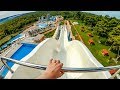 Extreme FREE FALL Water Slide - 27 m High! | Aquapark Istralandia