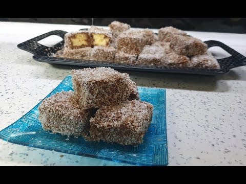 How To Make LAMINGTONS - Dark Chocolate Coconut CAKE - Sponge CAKE