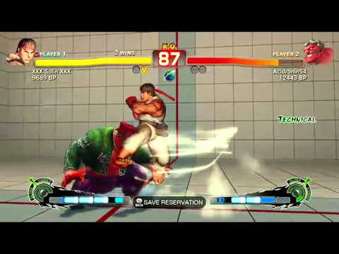 HD - Super Street Fighter 4 AE \\\  XXX Solin XXX (RYU) vs (HAKAN) Acidronin54 \\\