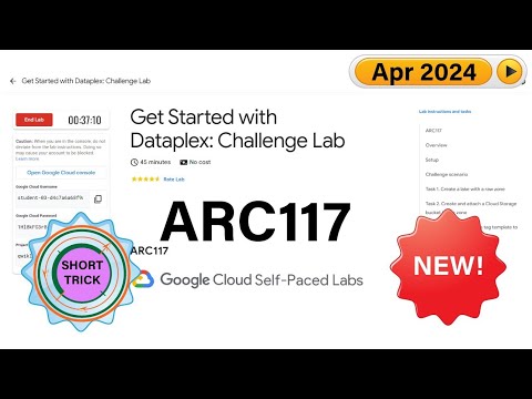 [2024] Get Started with Dataplex: Challenge Lab | #ARC117 | #qwiklabs | #Short-trick The Arcade