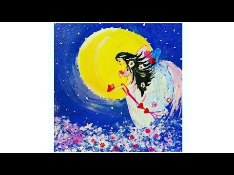 How to Draw an Angel | Step by Step Acrylic Painting For Beginners | Fairy | ArtistInsideUs