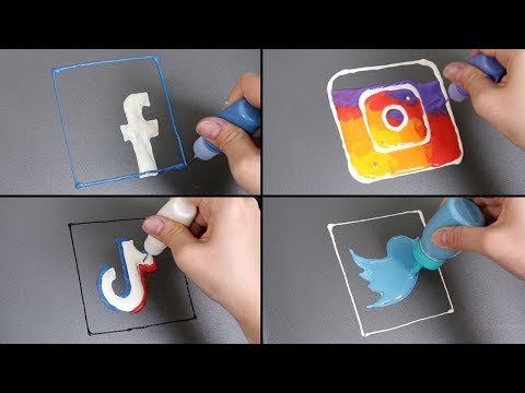 Social Media Apps Pancake art - Facebook, Tik Tok, Instargram, Twitter | TPA