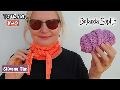 Cómo Tejer Bufanda Sofí a Dos Agujas 🧶✨ ¡Fácil, Rápida y Perfecta para Emprender!