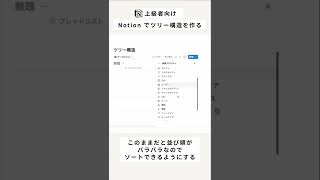 【上級者向け】Notion でツリー構造をつくる #Shorts