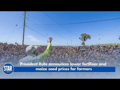 Ruto announces lower fertiliser and maize seed prices for farmers
