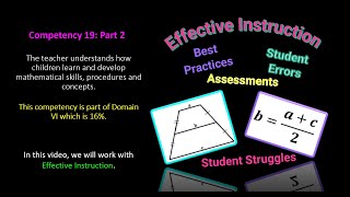 TExES 4-8 (115) Math Exam Competency 19: Part 2