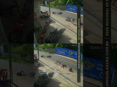 Colisão entre motocicletas deixa jovens feridas em São Miguel do Tapuio