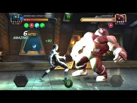 Rank 3 6 star stealth suit Spider-Man. Vs juggernaut