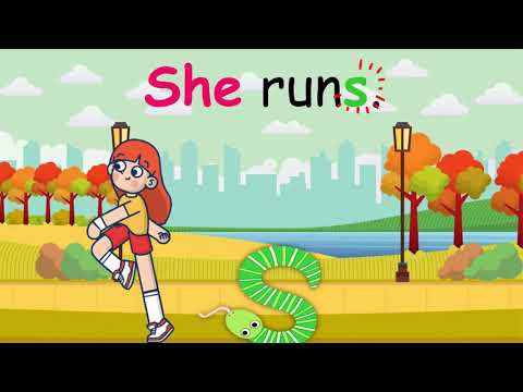 \S\ in third person singular [Cartoon] 卡通[He/She/It動詞加\s\]