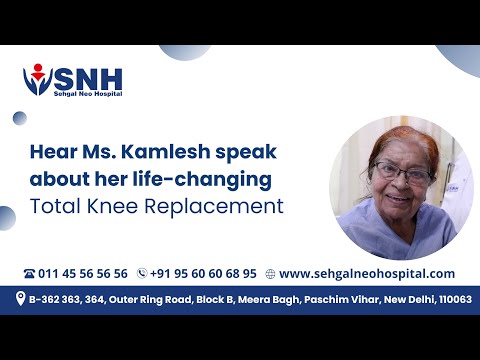 Ms. Kamlesh Anand speaking about her (Total Knee Replacement) TKR experience at Sehgal Neo Hospital